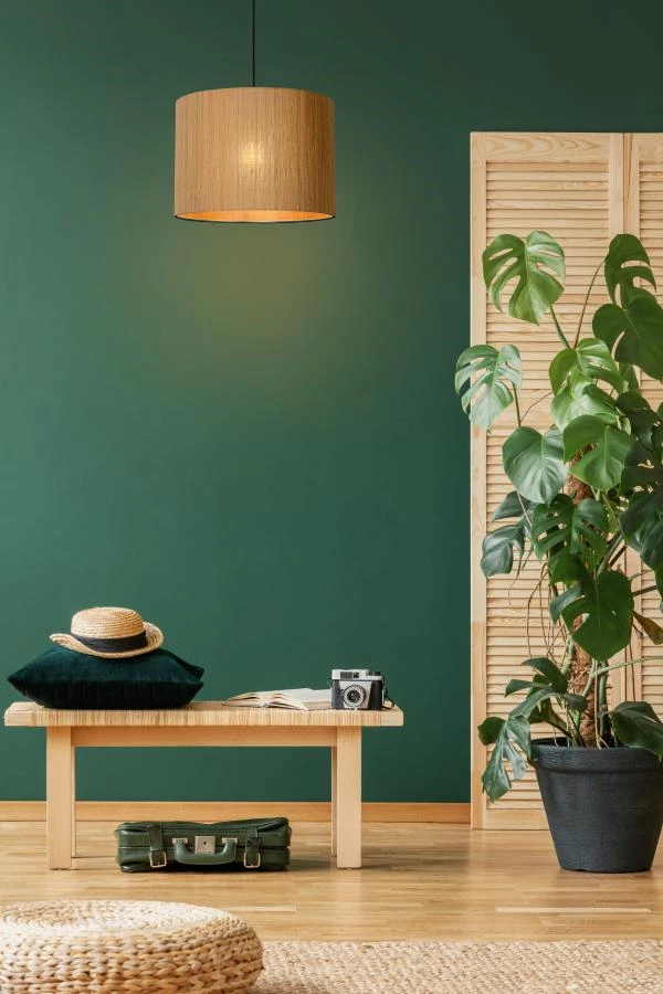 Lucide MAGIUS - Pendant light - Ø 42 cm - 1xE27 - Natural - atmosphere 1